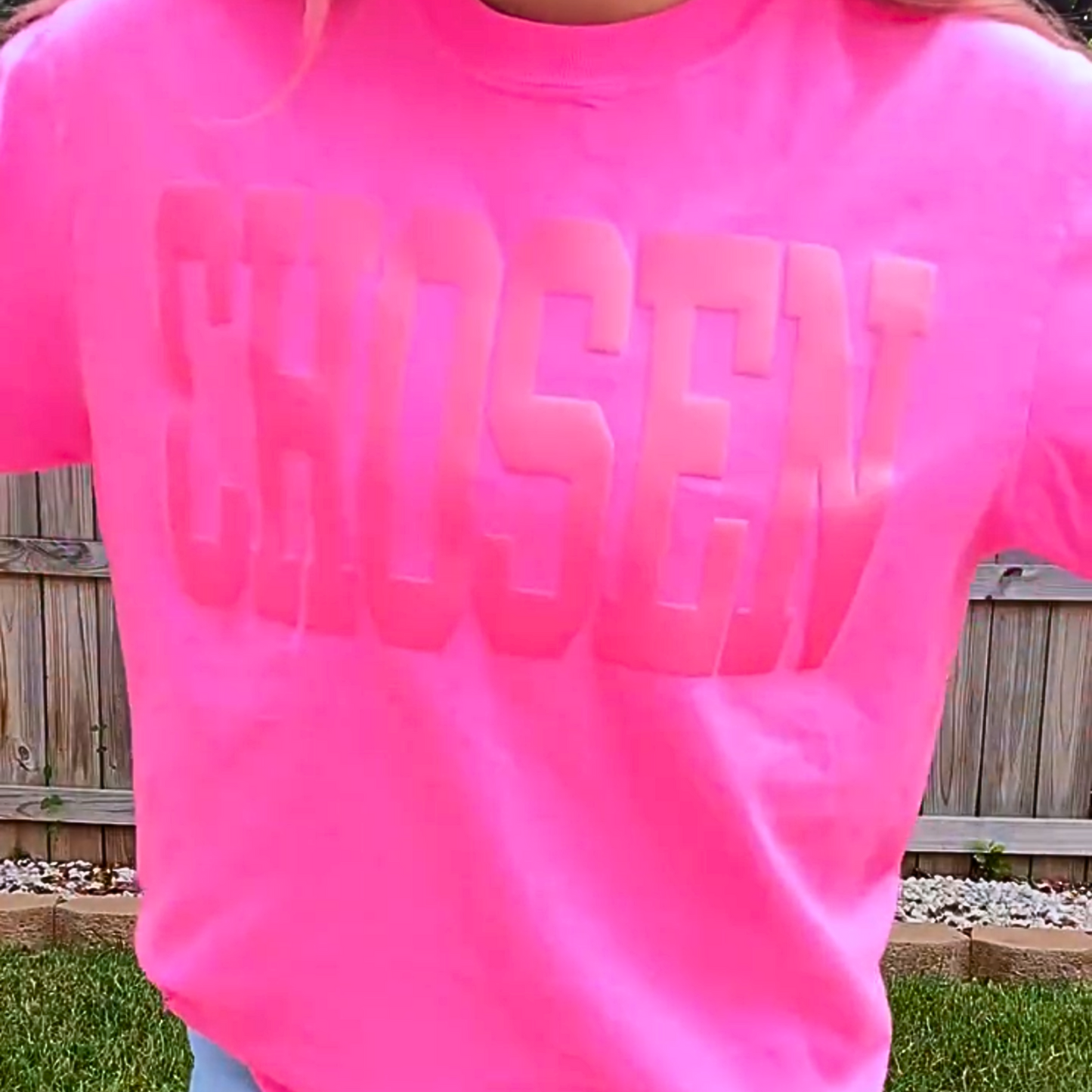 Neon Pink Chosen Comfort Colors Tee