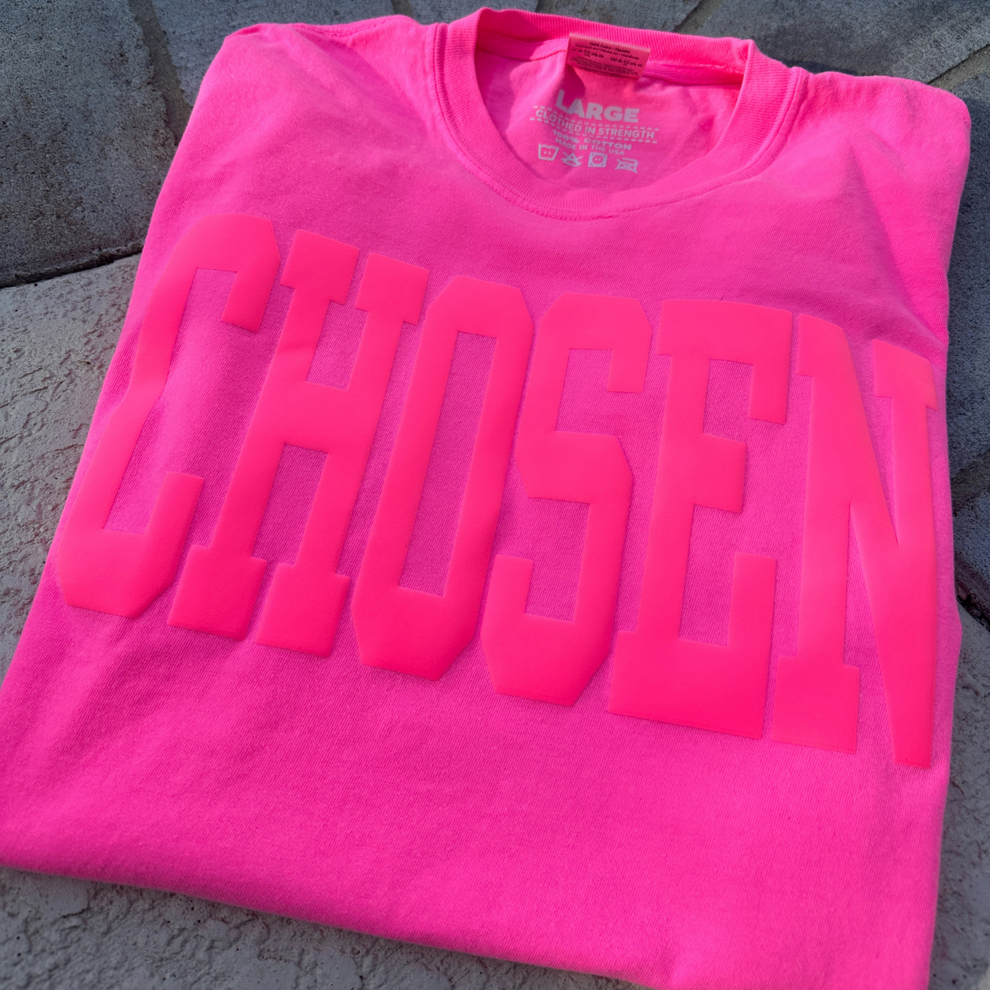 Neon Pink Chosen Comfort Colors Tee