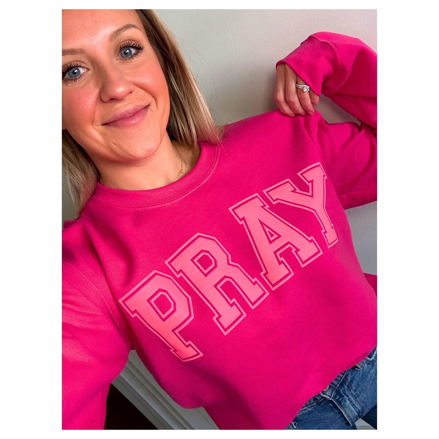 Pink PRAY Sweatshirt