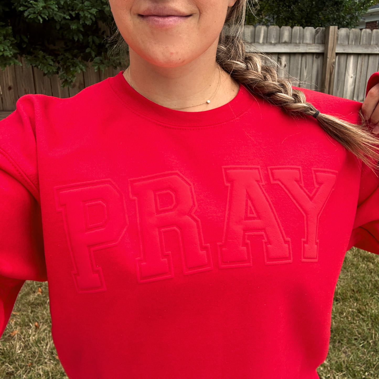Red PRAY Sweatshirt
