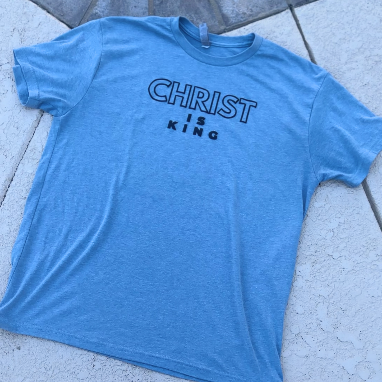 Christ Is King Men's Blue Tee