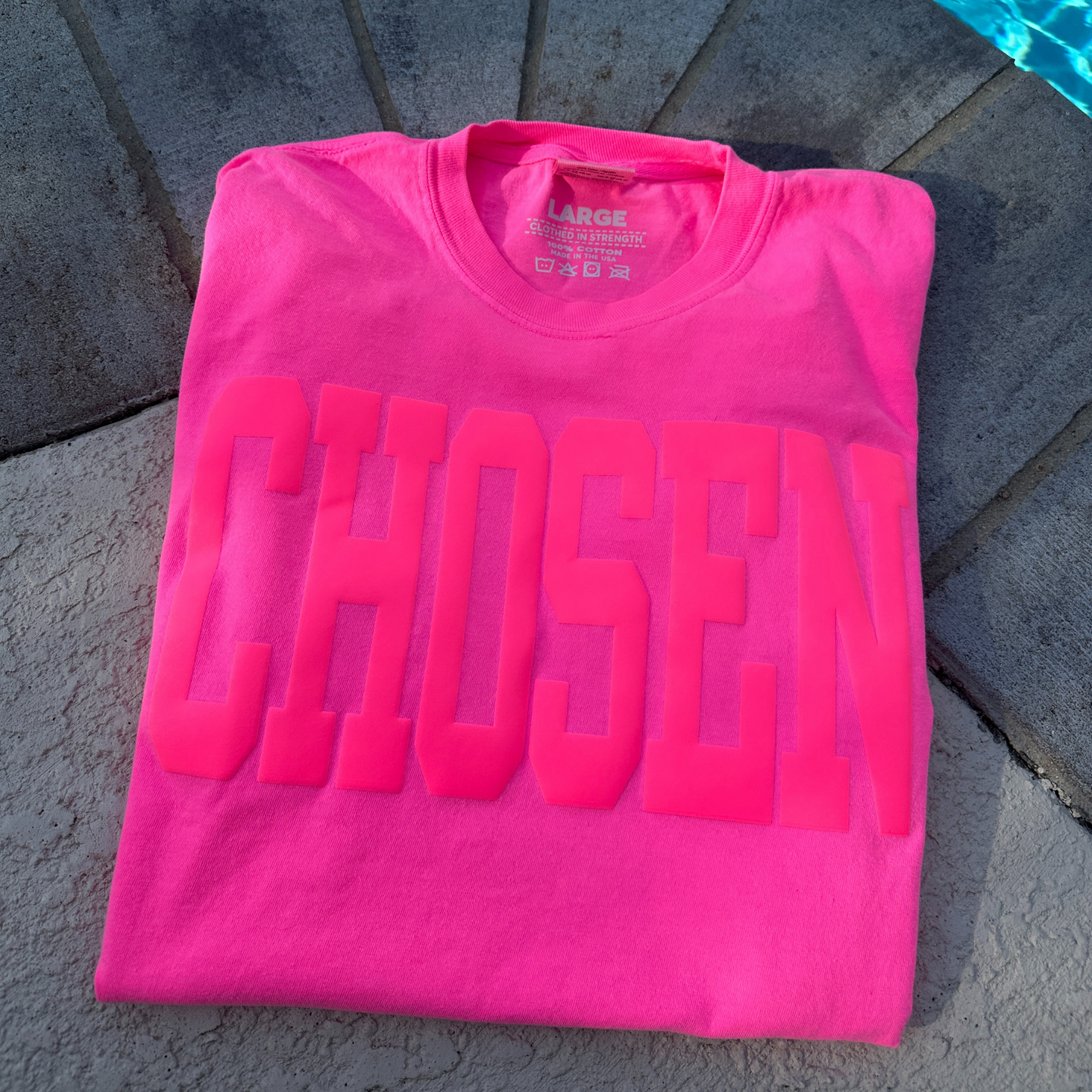 Neon Pink Chosen Comfort Colors Tee