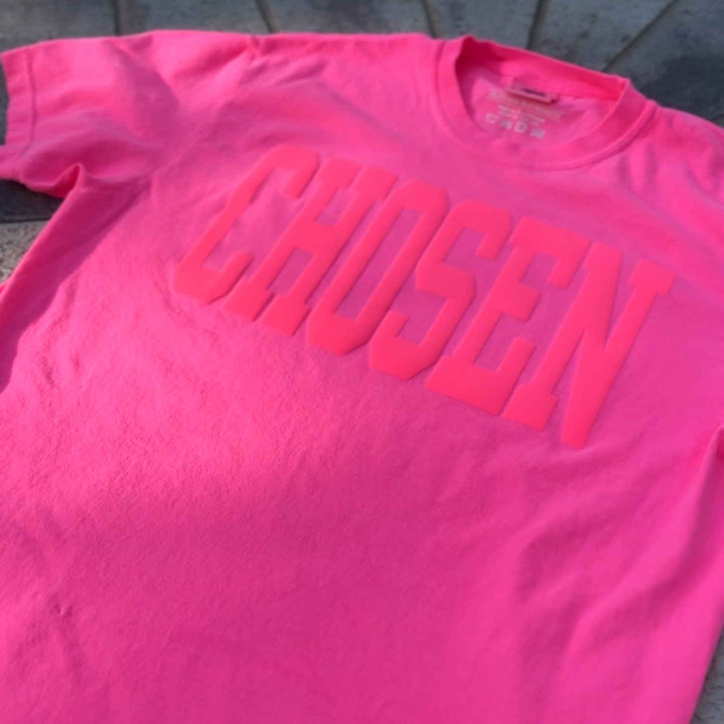 Neon Pink Chosen Comfort Colors Tee