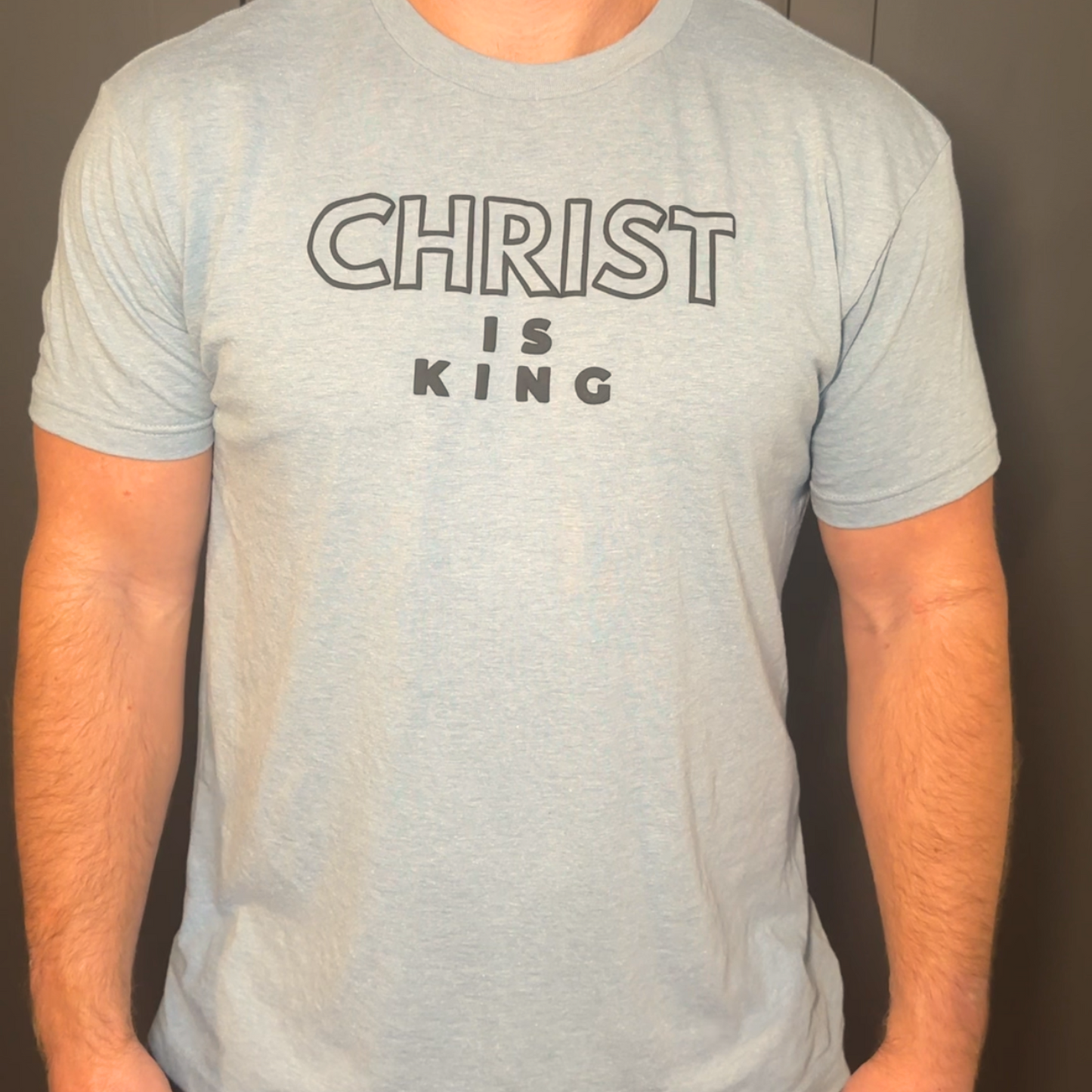 Christ Is King Men's Blue Tee