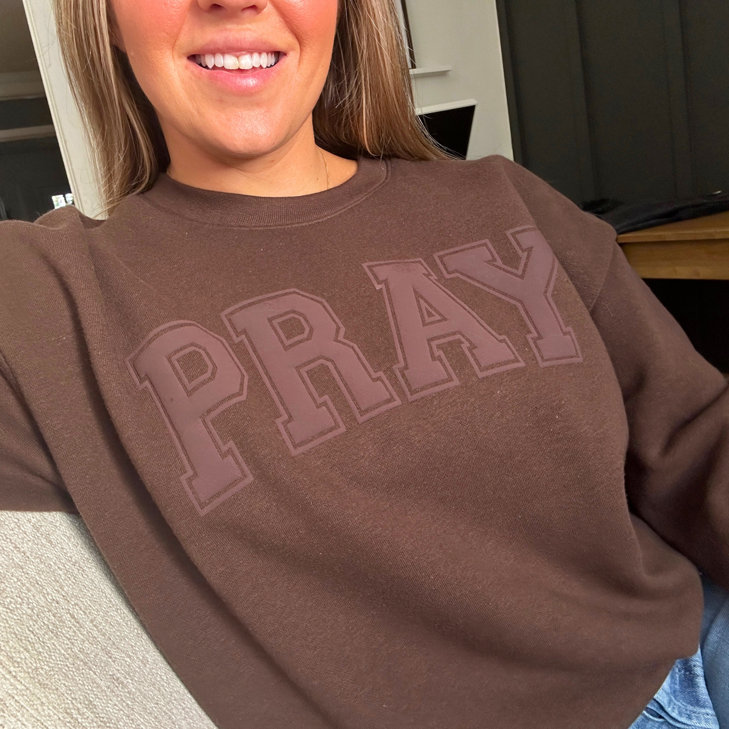 Brown PRAY Sweatshirt