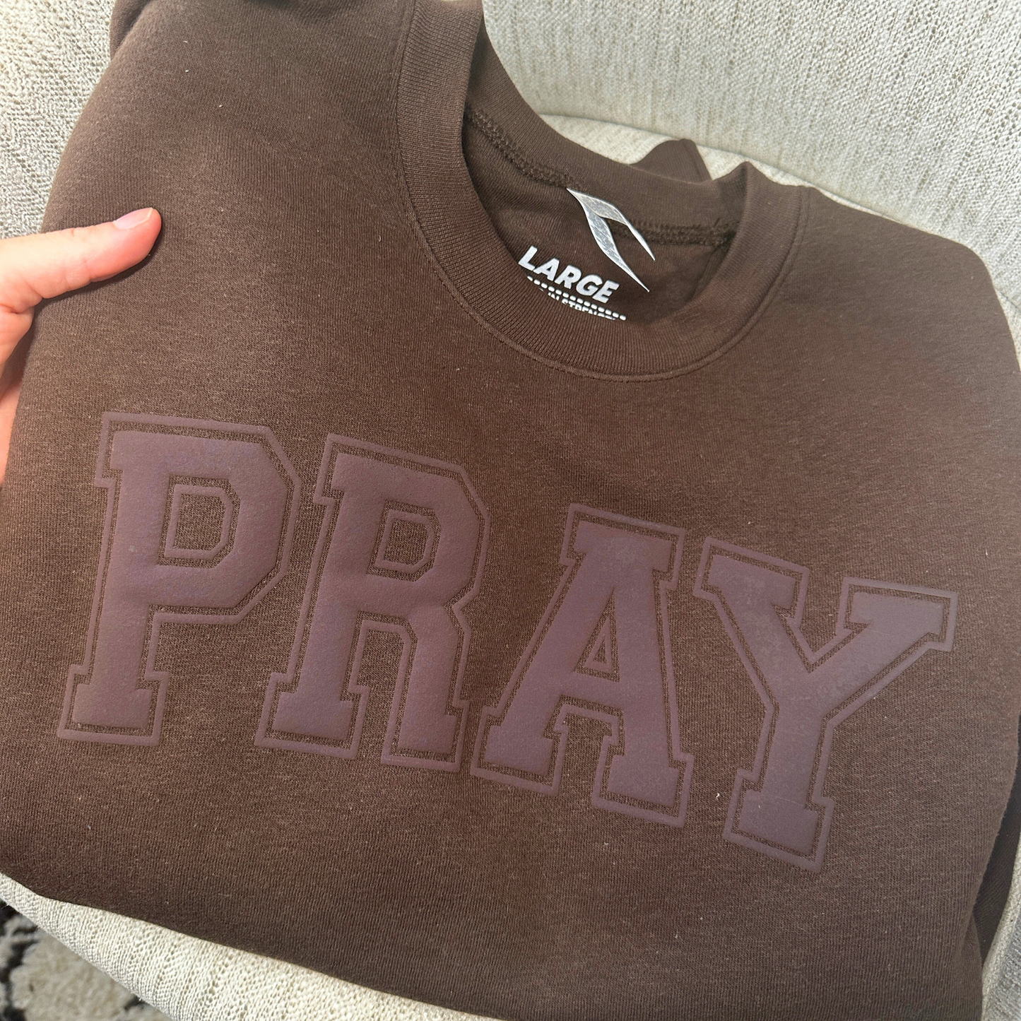 Brown PRAY Sweatshirt