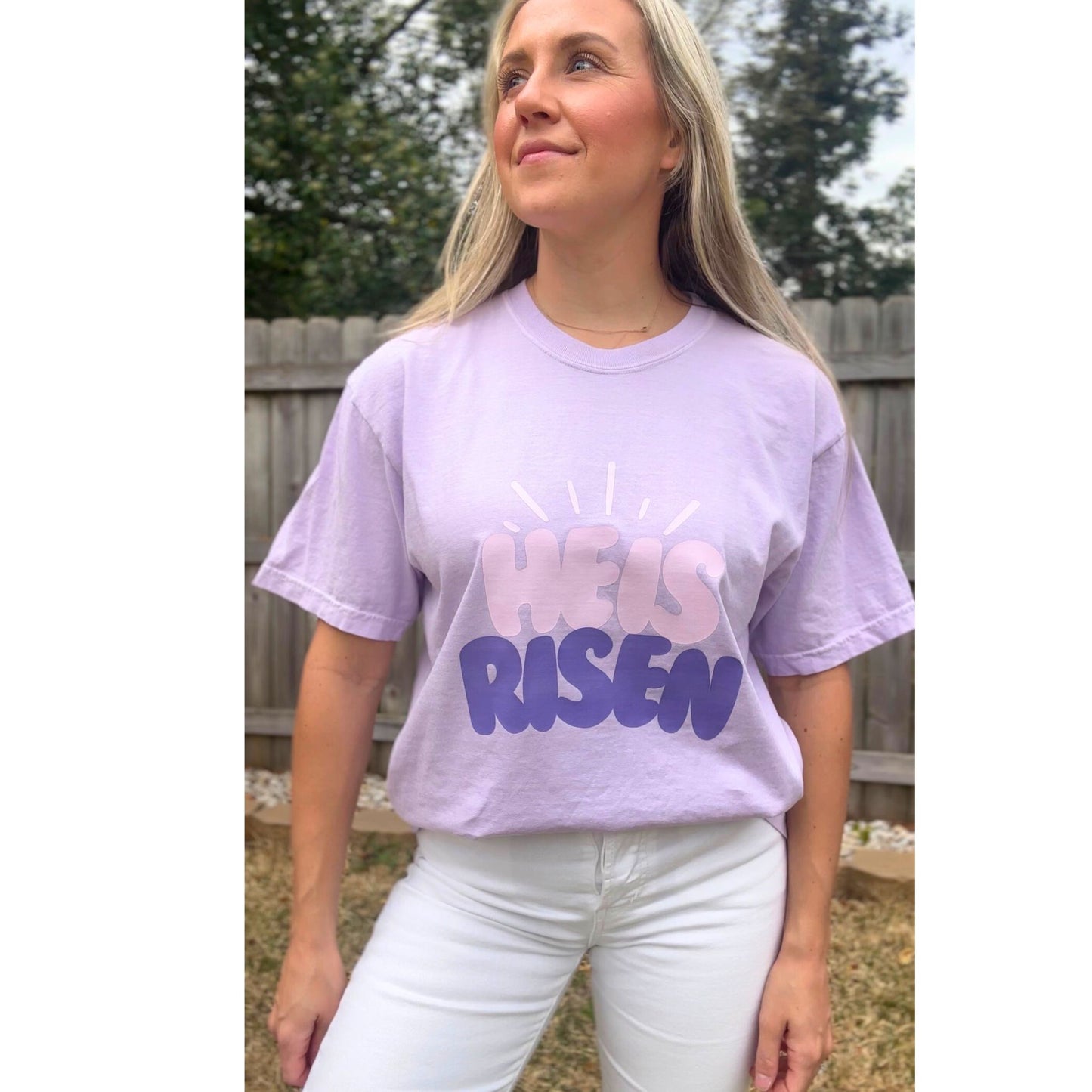 HE IS RISEN - Lavender Tee