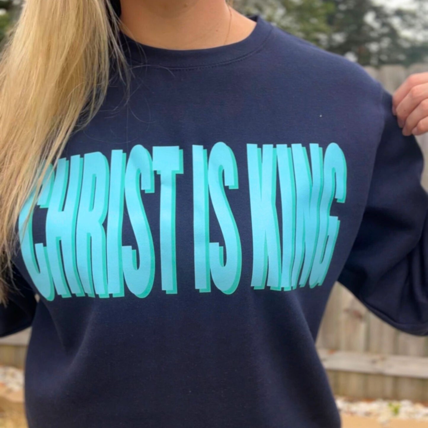 CHRIST IS KING - Dark Blue Sweatshirt