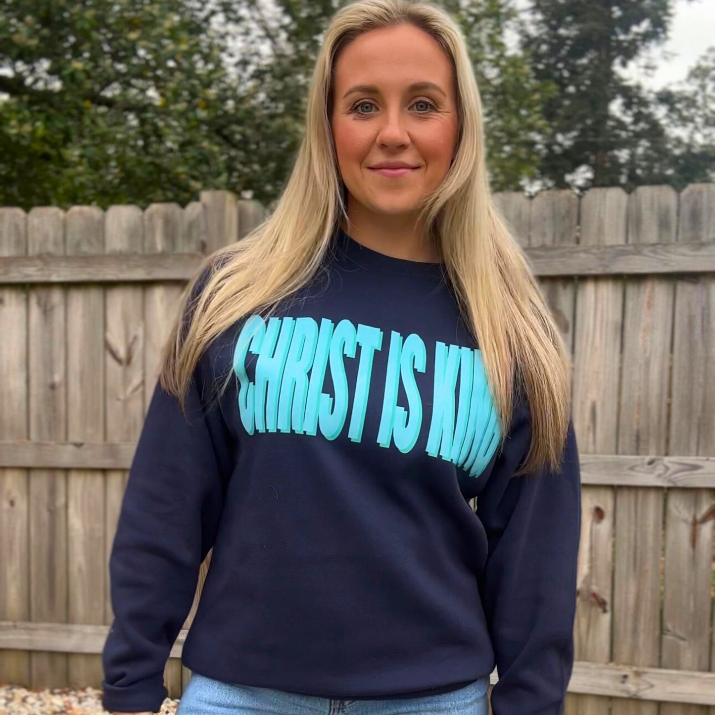 CHRIST IS KING - Dark Blue Sweatshirt