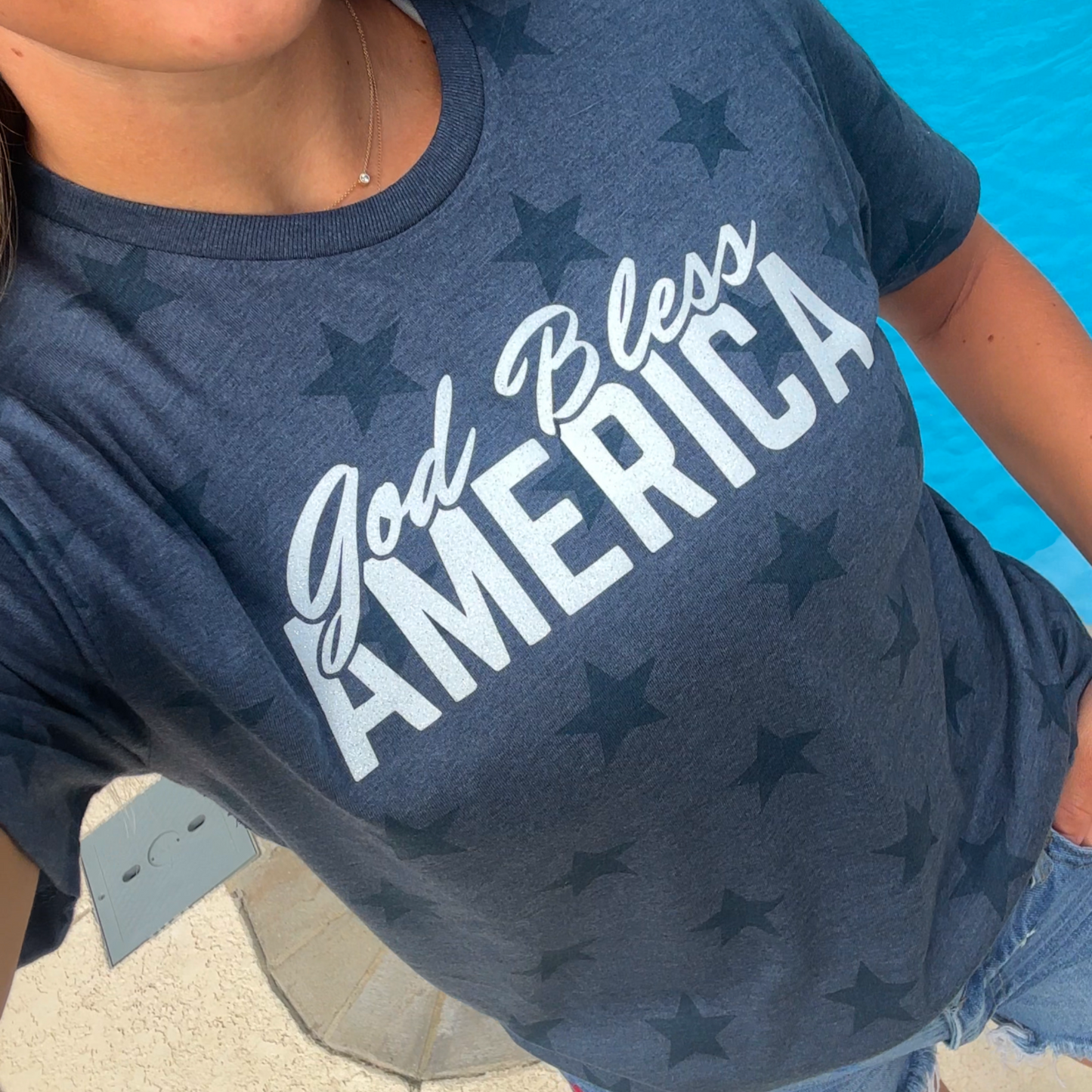 God Bless America Star Tee