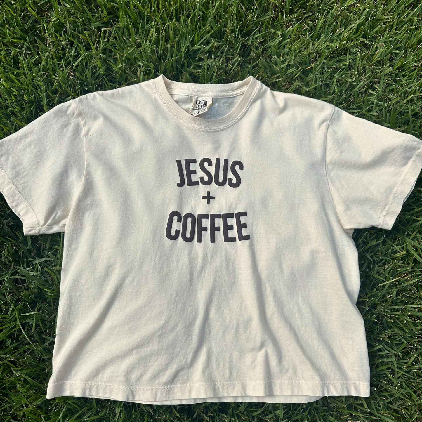 Jesus & coffee boxy tee