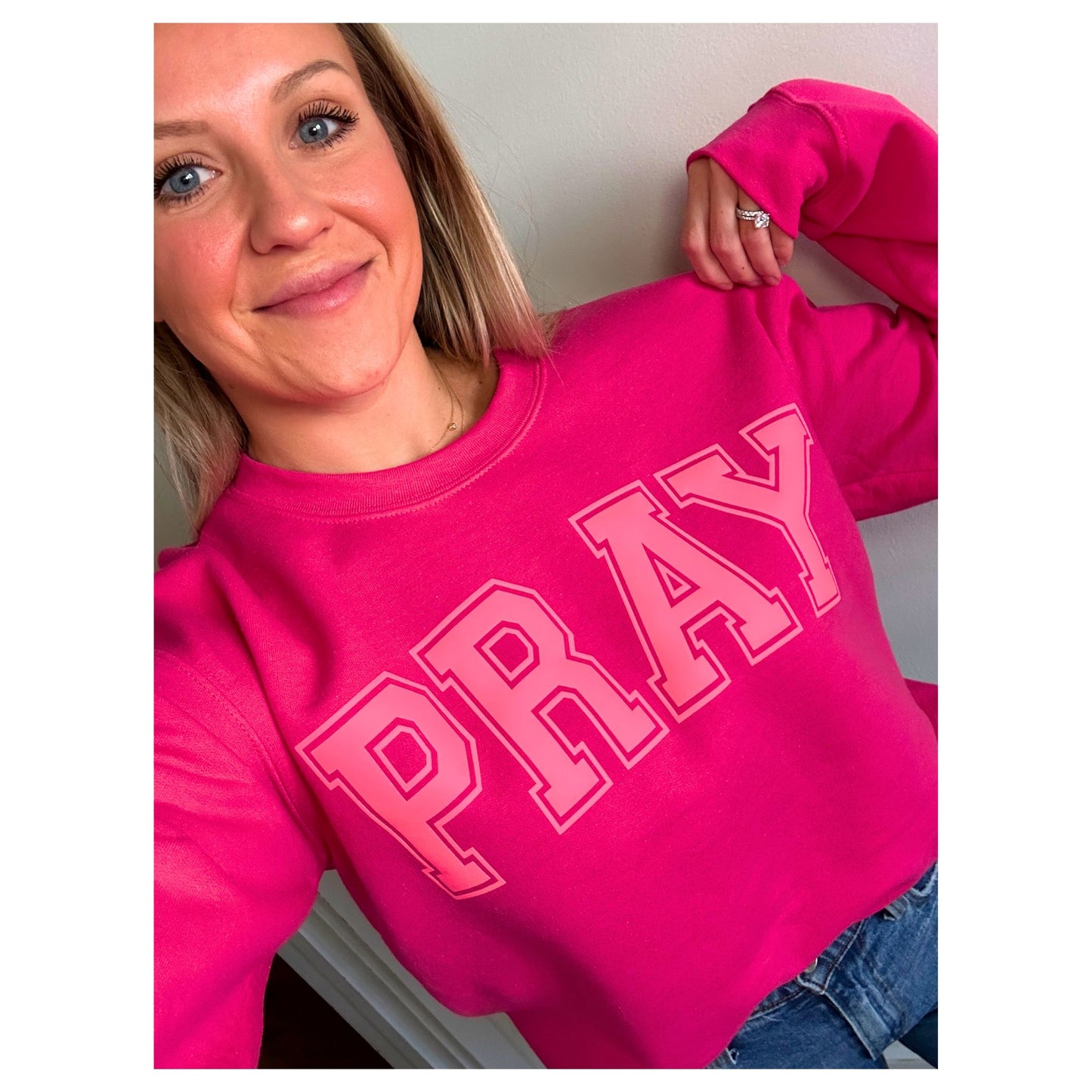 Pink PRAY sweatshirt