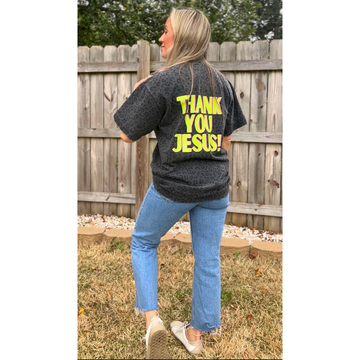 THANK YOU JESUS - Bold Leopard Tee