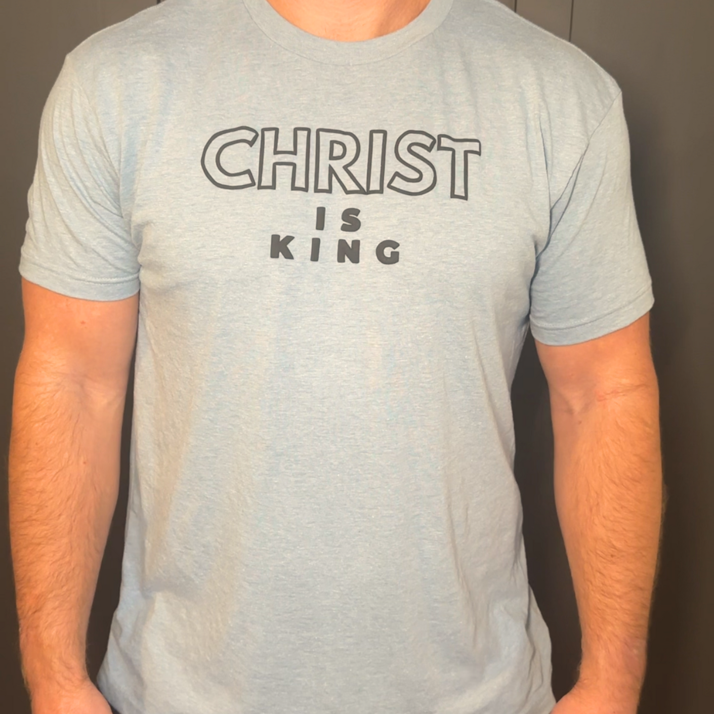 Christ is King blue tee